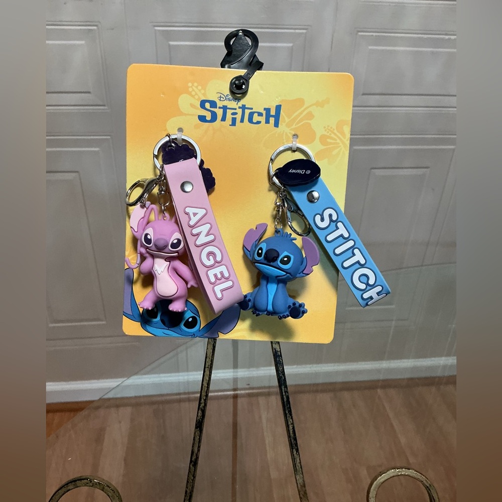 Disney Lilo&Stitch Angel Keychain Bundle Angel from Stitch Key Ring for Backpack